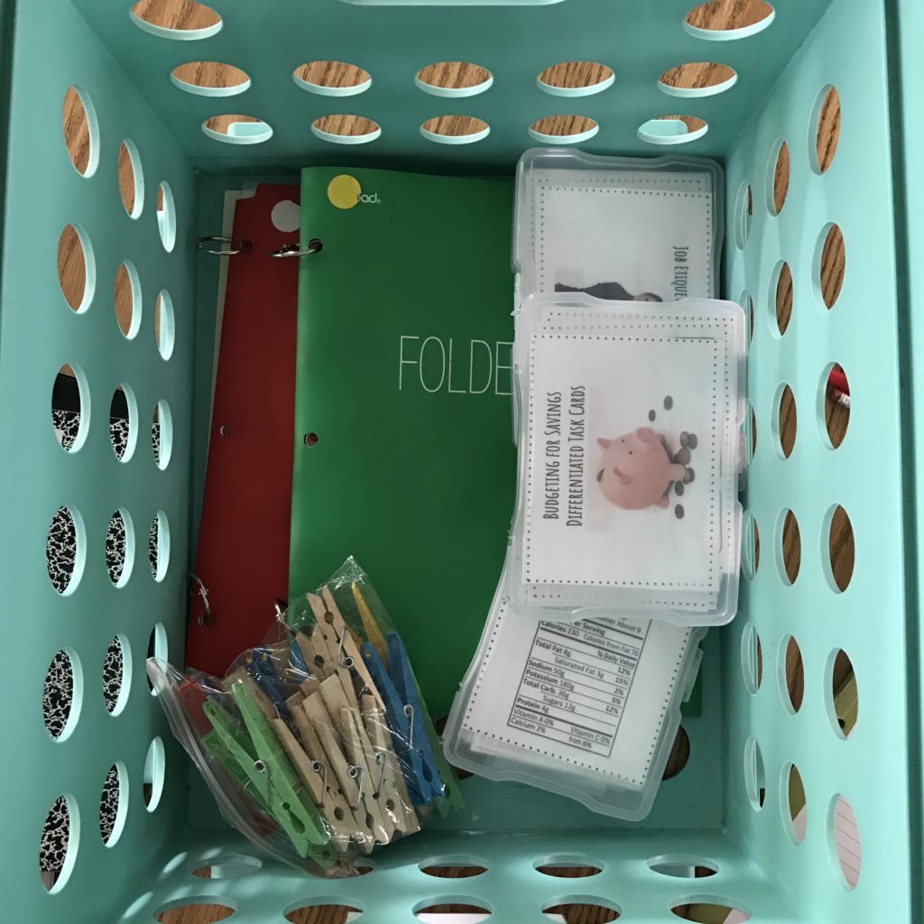 Blog: How I Manage to to work on different levels of IEP goals and data collection on a regular basis. IEP Bins.