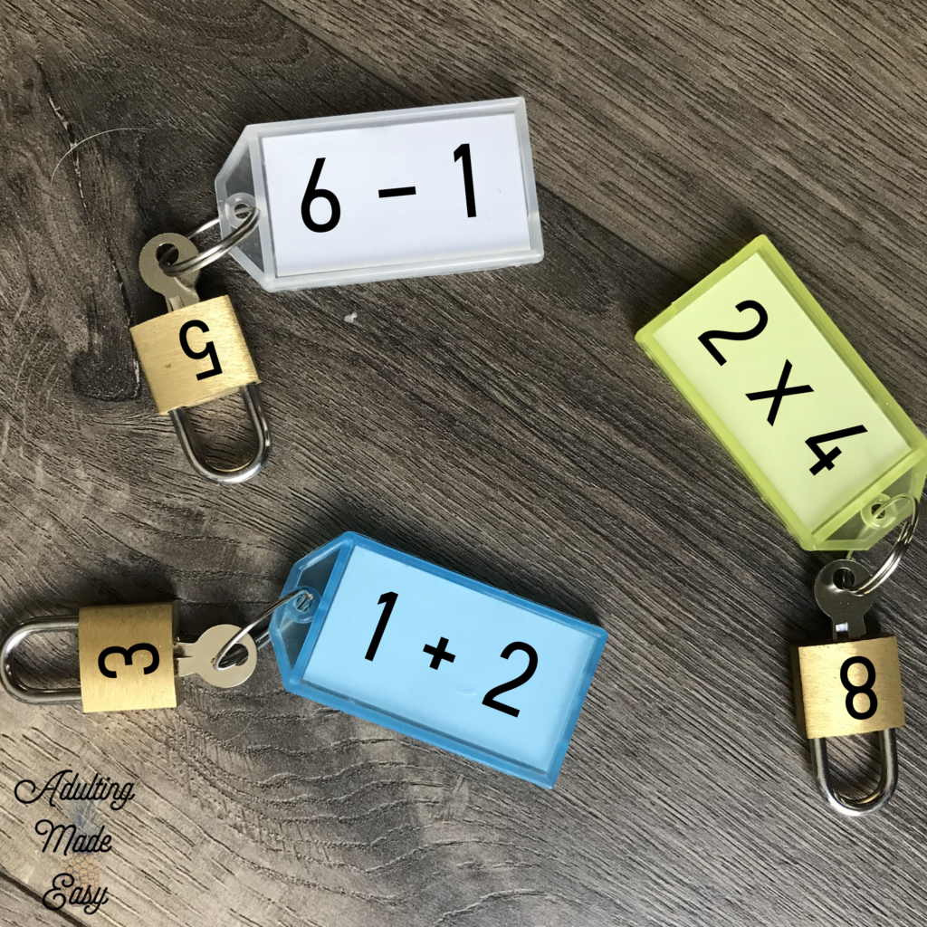 Key to Lock Task Box Activities for Special Education Independent Work