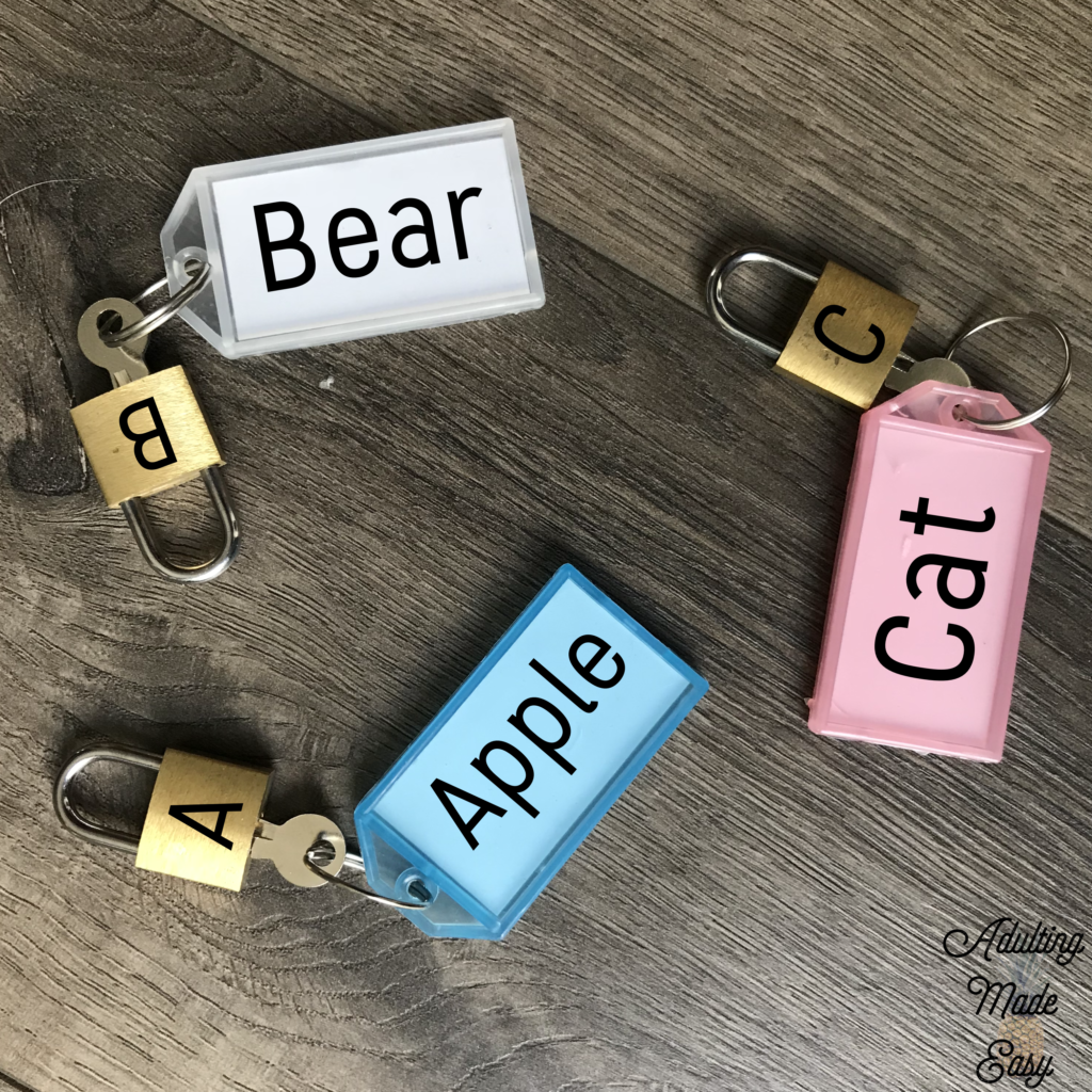 Key to Lock Task Box Activities for Special Education Independent Work