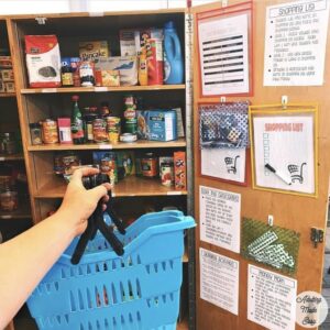 Grocery store in a cabinet