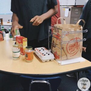 Grocery bagging vocational skills activity