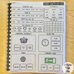 Morning Routine in a secondary special education classroom