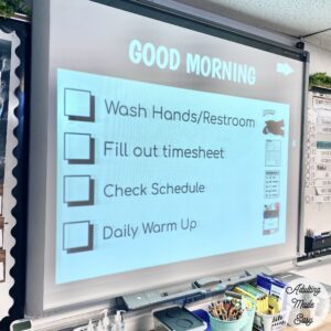 Morning Routine in a secondary special education classroom