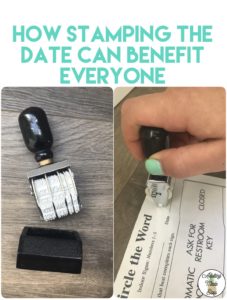 How stamping the date can benefit everyone in a special education classroom.