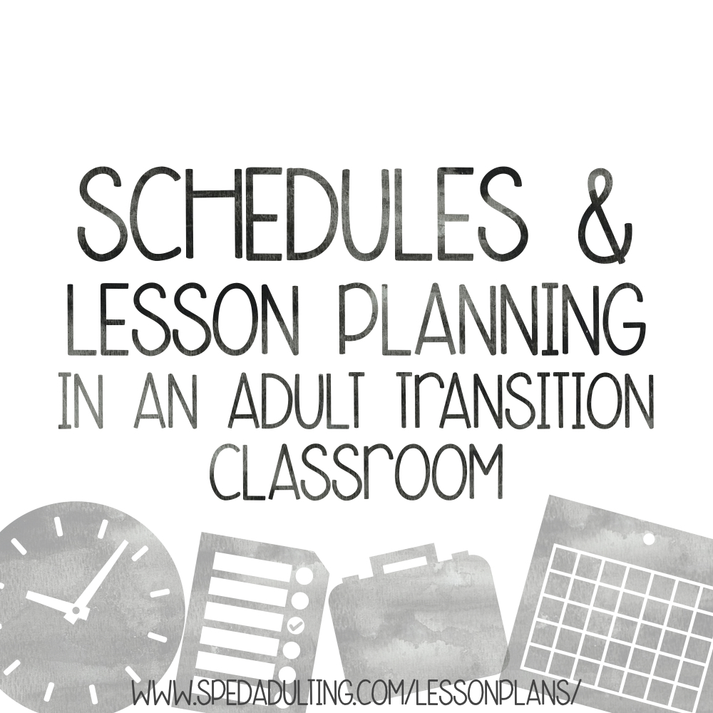 BLOG: Schedules & lesson planning in an adult transition classroom