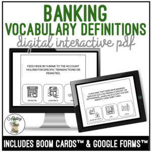Which Banking VOcabulary definitions