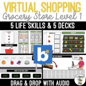 Virtual Grocery Shopping Level 1 Boom Cards SS
