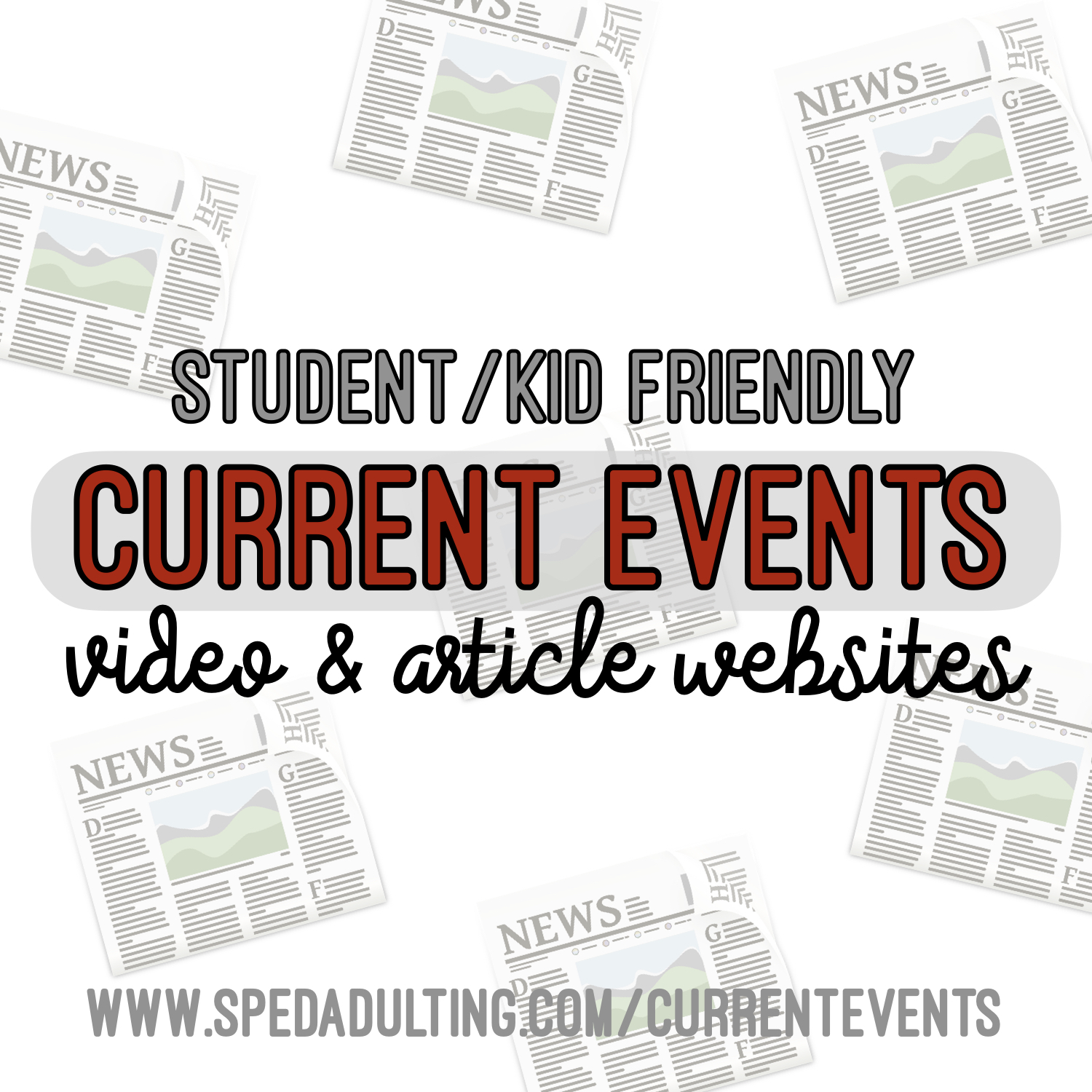 Current events video & article websites