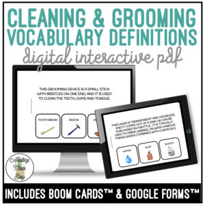Cleaning & Grooming Vocabulary Definitions