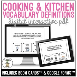 Cooking & Kitchen Vocabulary Definitions
