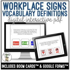 Which Workplace Sign Vocabulary Definitions