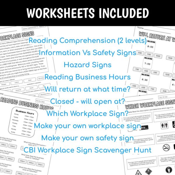 Vocation Unit 10 Bundle - Workplace Signs - Image 12