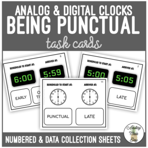 Being Punctual Task Cards