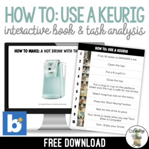 How to Make: A Hot Drink With The Keurig - Visual Interactive Book FREEBIE