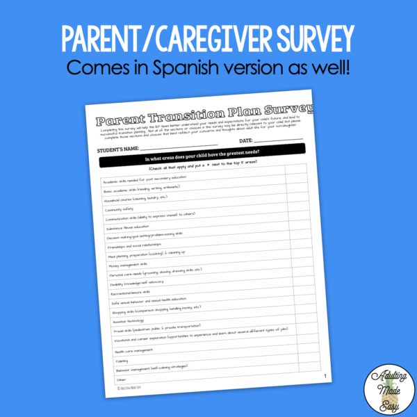 Transition Plan (ITP) Symbol Supported Student & Parent Survey - Image 4