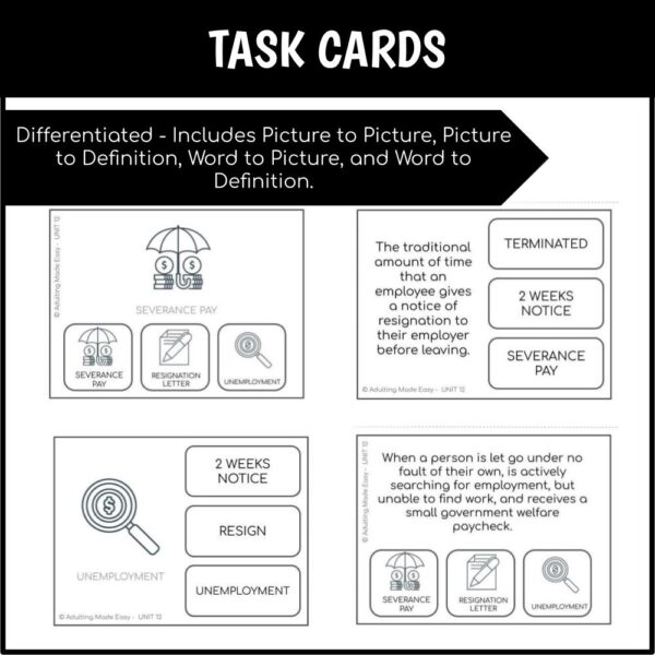 Unit 12 Leaving The Workplace - Vocabulary Pack - Image 5