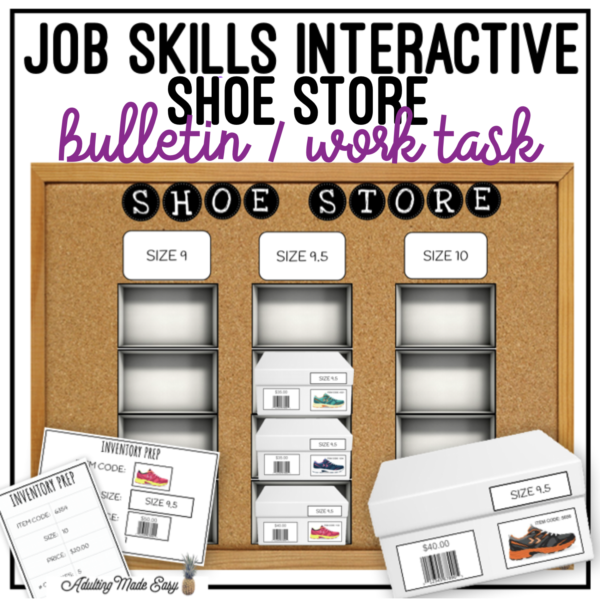 Shoe Store Interactive Bulletin Board Work Task