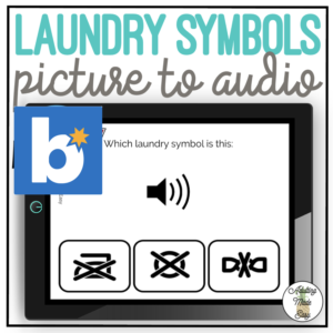 Which Laundry Symbol? Picture to Audio Boom Cards