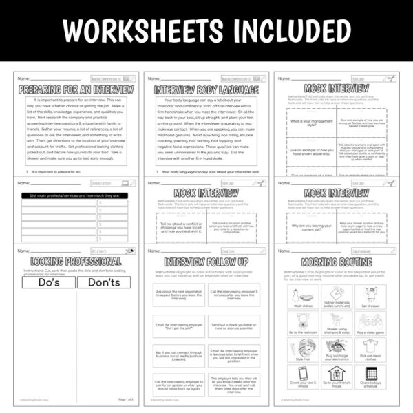 Vocation Unit 5 Bundle - Interview - Image 11