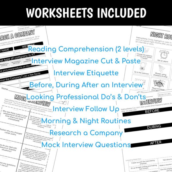 Vocation Unit 5 Bundle - Interview - Image 10