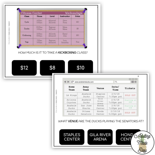 Reading Community Schedules Digital Task Cards - Image 3