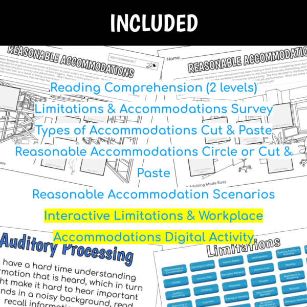 Vocation Unit 6 Bundle - Workplace Accommodations - Image 9