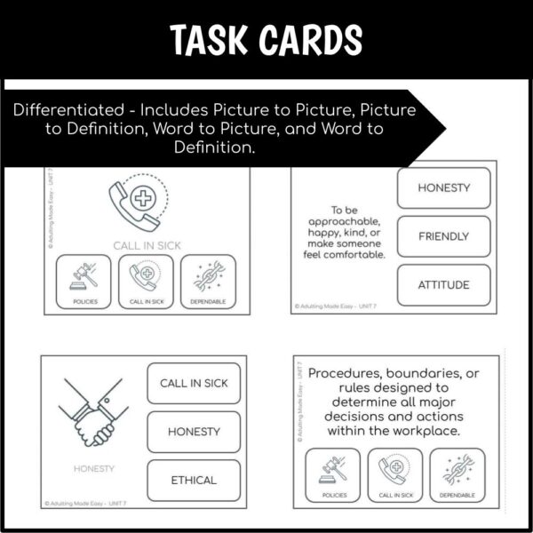 Unit 7 Job Etiquette - Vocabulary Pack - Image 6