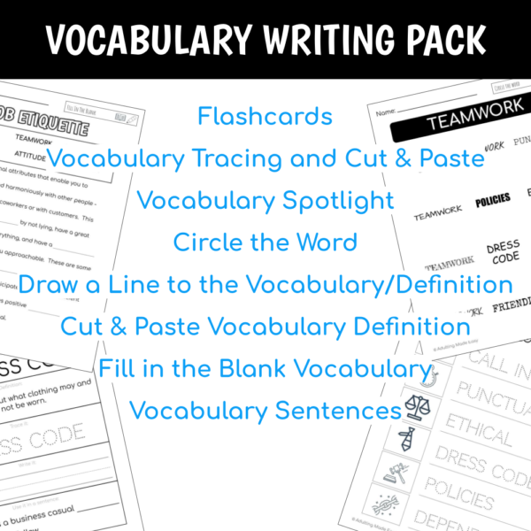 Unit 7 Job Etiquette - Vocabulary Pack - Image 3