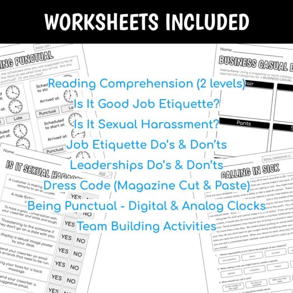 Unit 7 Job Etiquette - Reading Comprehension & Functional Worksheets - Image 2