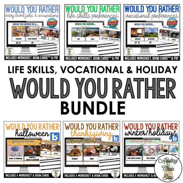 Would You Rather - Life Skills & Vocational Bundle