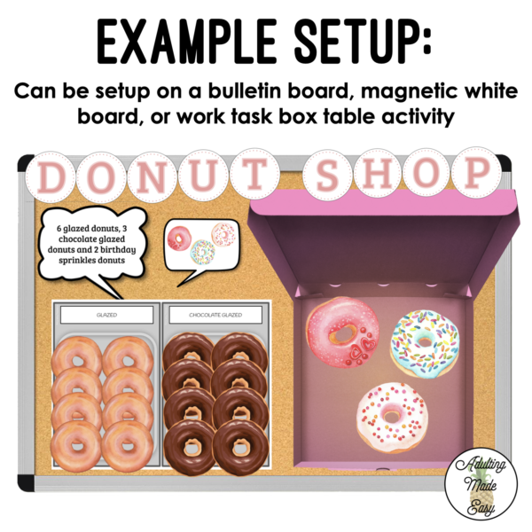 Donut Orders Interactive Bulletin Board Work Task