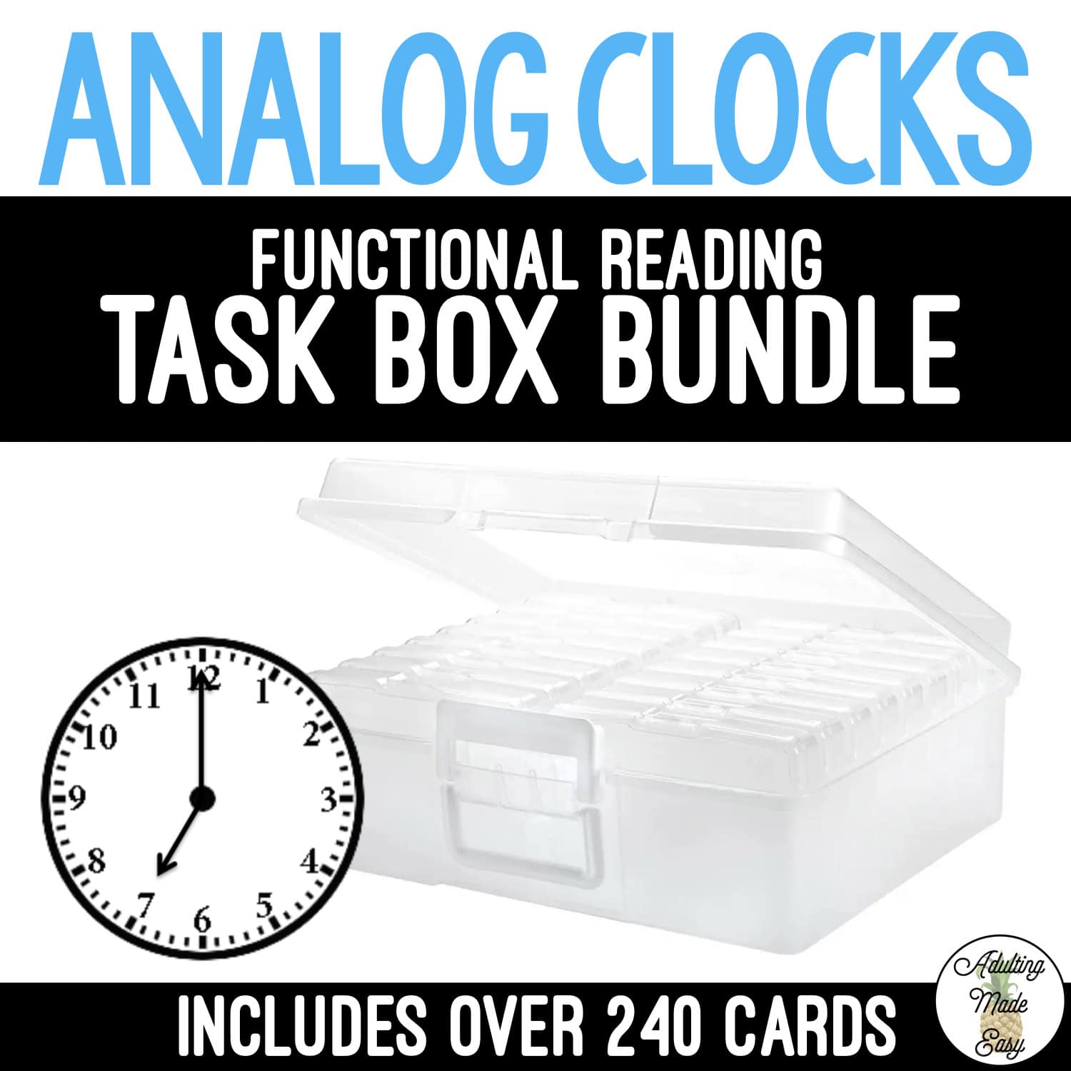 Analog Clocks Task Box Bundle