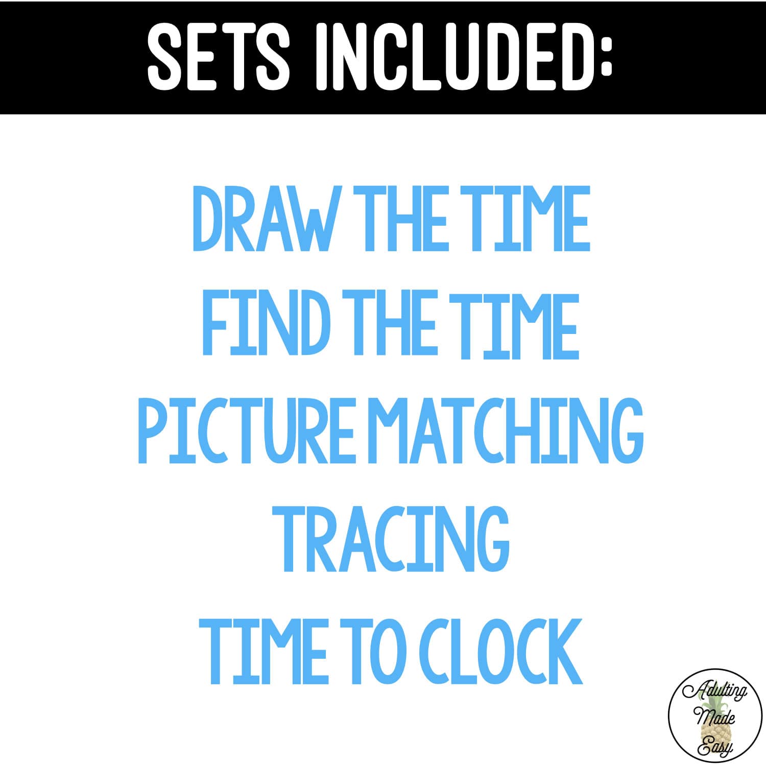Analog Clocks Task Box Bundle