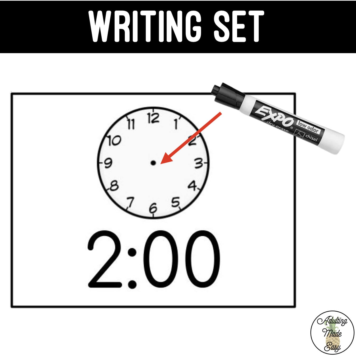 Analog Clocks Task Boxes - Draw The Time