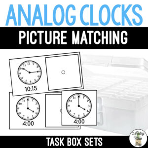 Analog Clocks Task Boxes - Picture to Picture