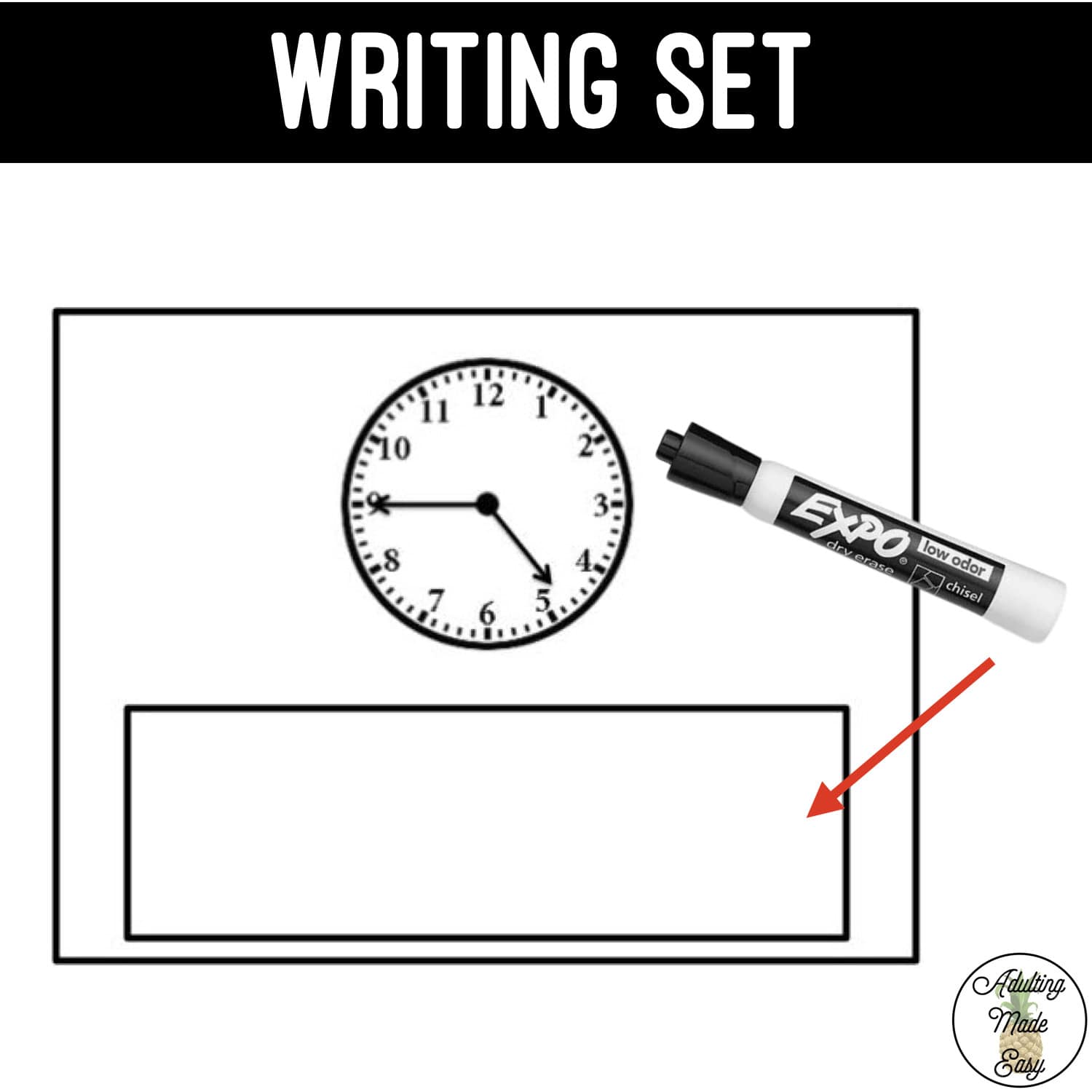 Analog Clocks Task Boxes - Time to Clock