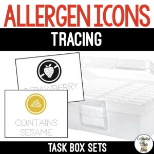Allergen Icons Task Boxes - Trace The Word