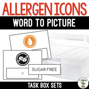 Allergen Icons Task Boxes - Word to Picture