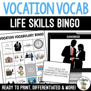 Vocation Vocabulary BINGO Game