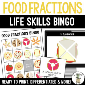 Food Fractions BINGO Game