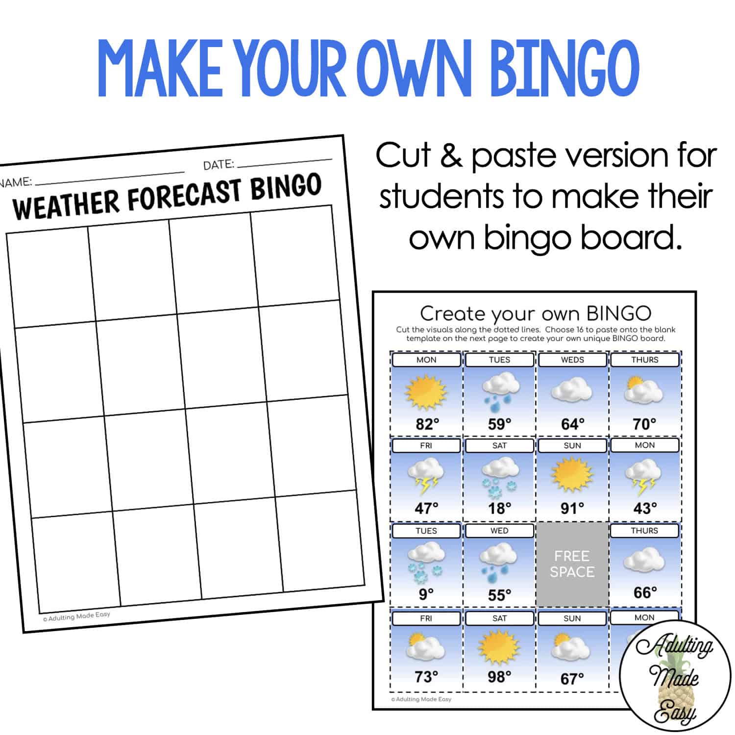 Weather Forecast BINGO Game - Image 3
