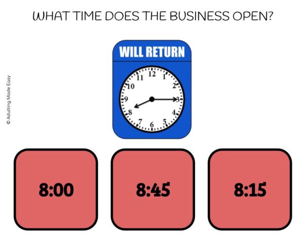 What Time Does The Business Open? Digital Task Cards - Image 3