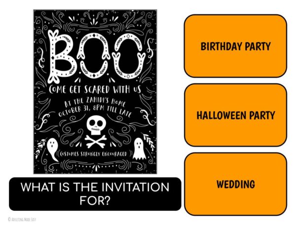 Reading Invitations Digital Task Cards - Image 3