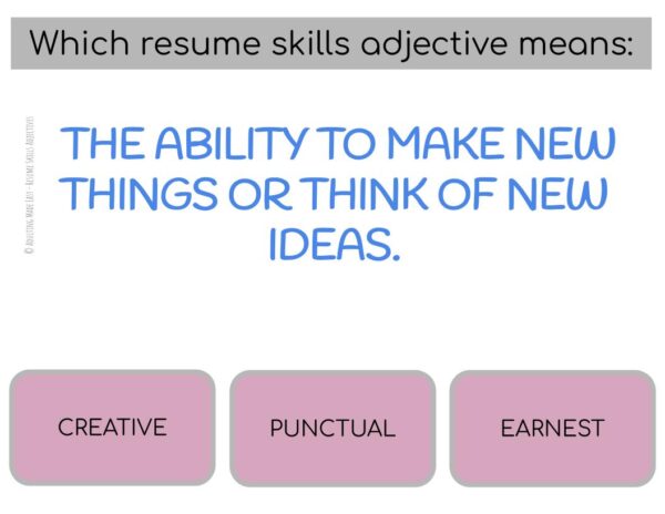 Resume Skills Adjectives Digital Task Cards - Image 2
