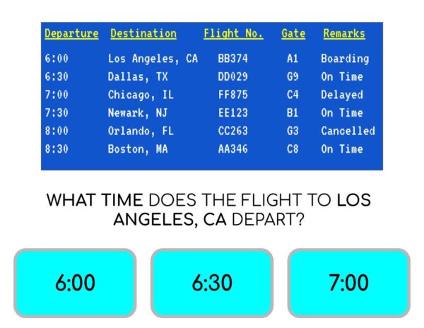 Reading Travel Schedules Digital Task Cards - Image 2