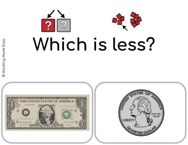 Which Is More or Less? Us Currency Digital Task Cards SS - Image 3