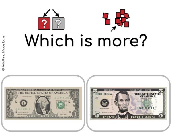 Which Is More or Less? Us Currency Digital Task Cards SS - Image 2