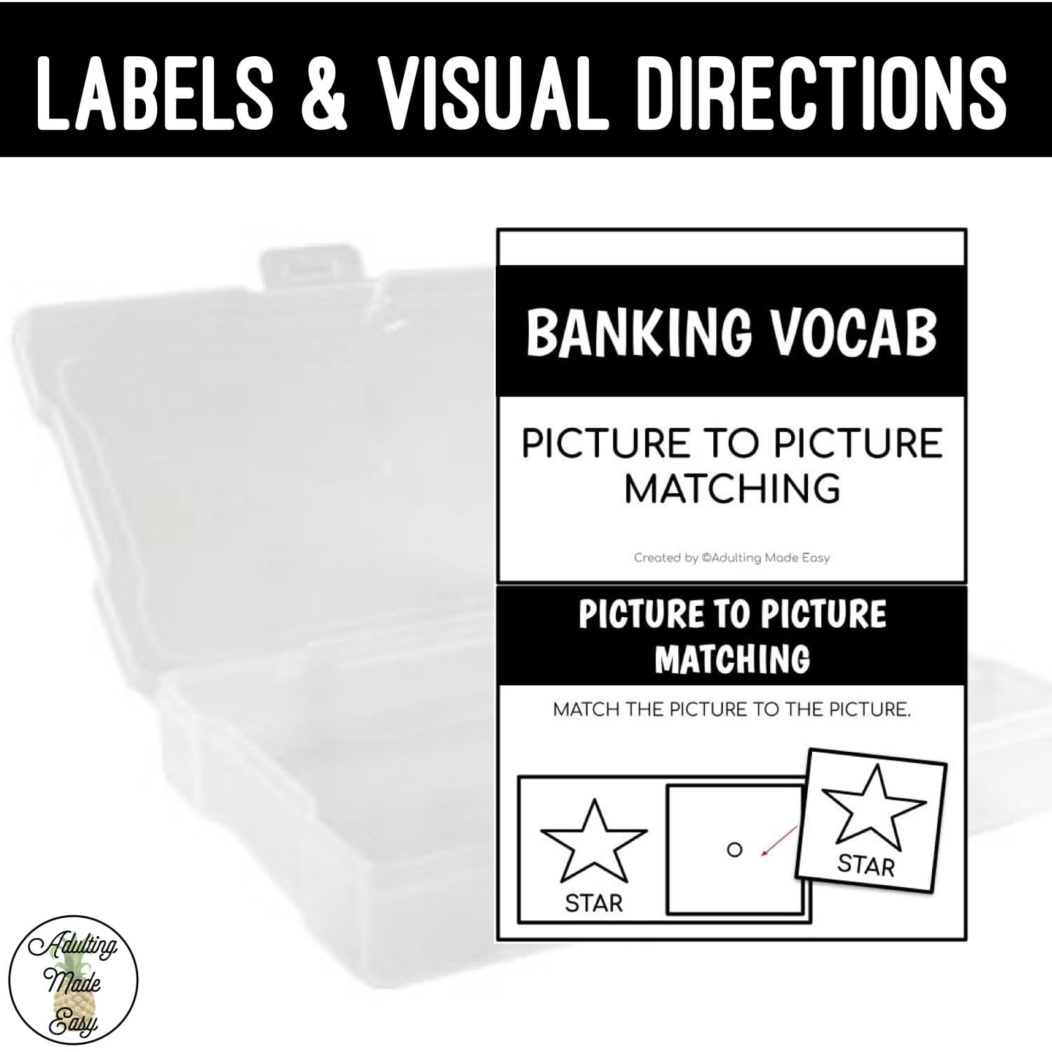 Banking Task Boxes - Picture to Picture