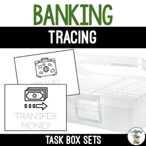 Banking Task Boxes - Trace The Word