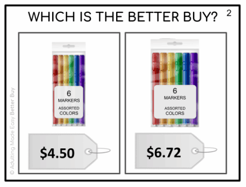 Better Buy Comparison Task Cards